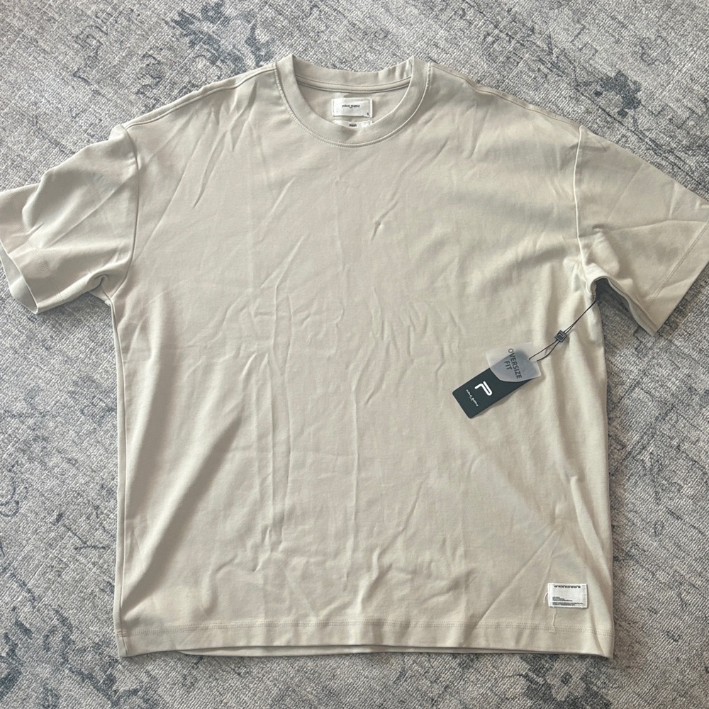 Men's Casual Crewneck T-Shirt - Light Beige